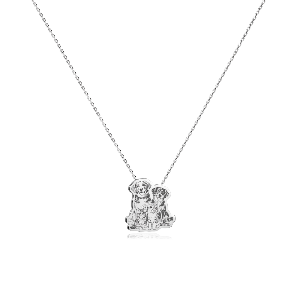 Custom 3D Pet Portrait Necklace