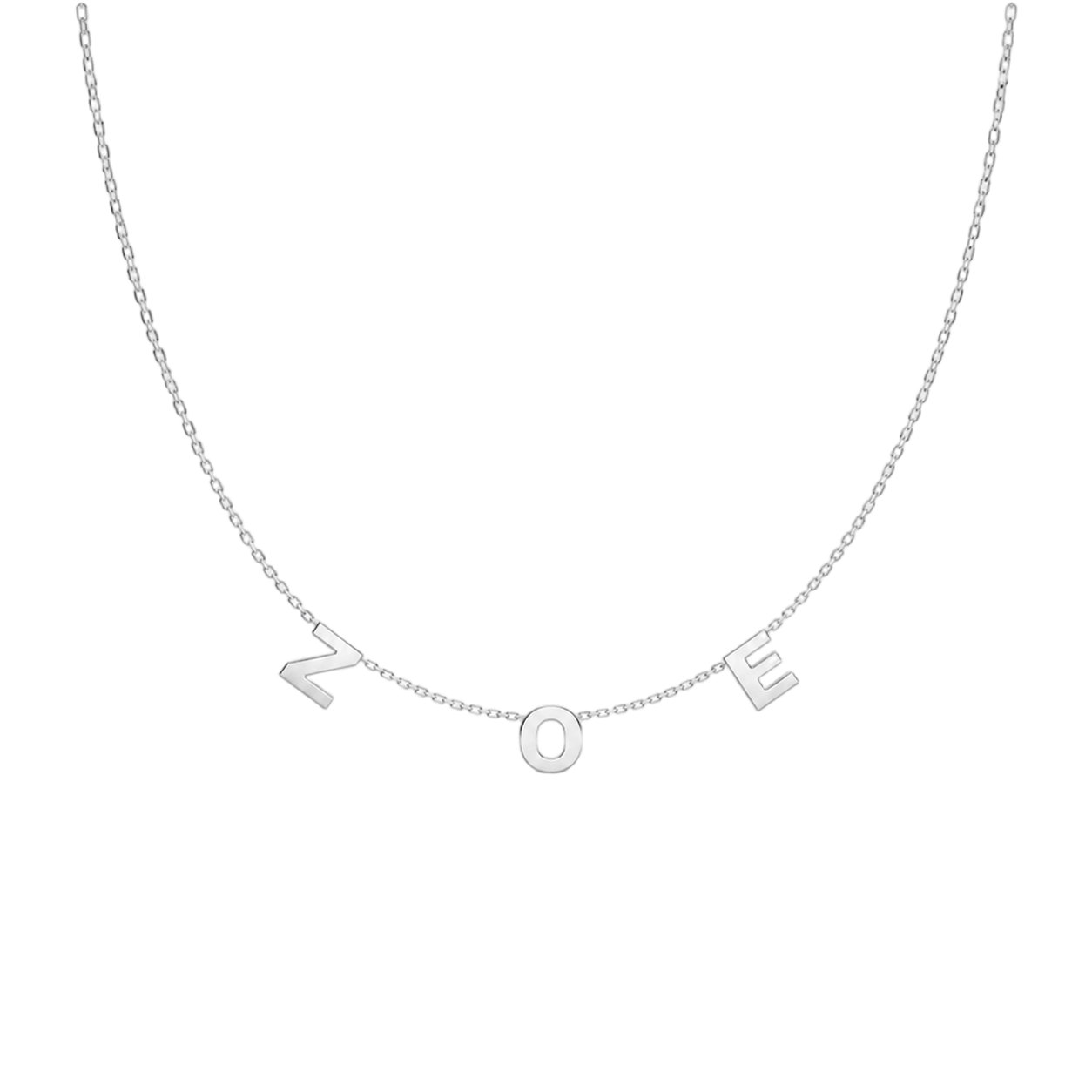 Personalized Spaced Letter Name Necklace