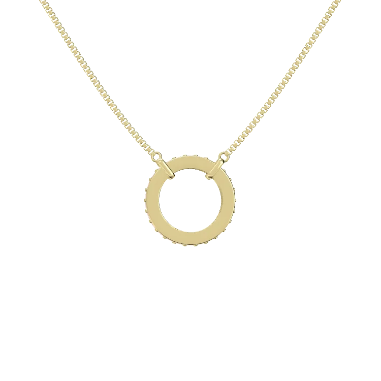 Personalized Family Circle Birthstone Necklace