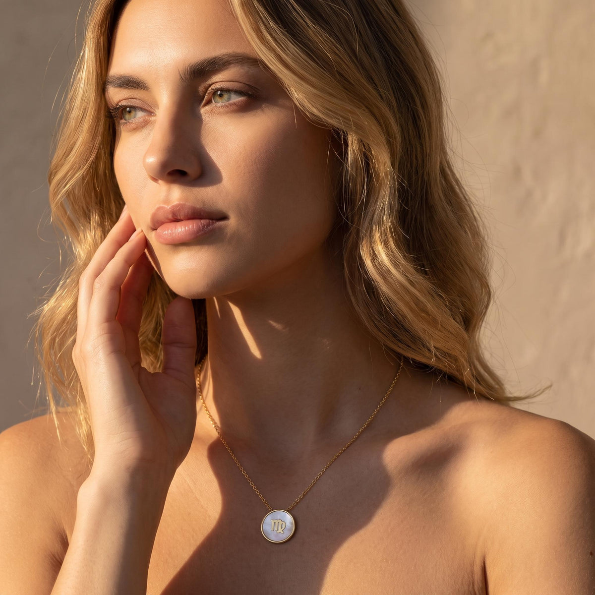 Personalized Zodiac and Initial Gemstone Necklace - S925 Silver