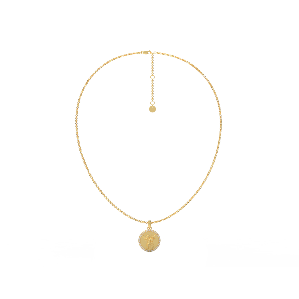 Custom Relief Necklace – Photo Engraved Halo Pendant, Memorial and Faith Jewelry with Back Engraving