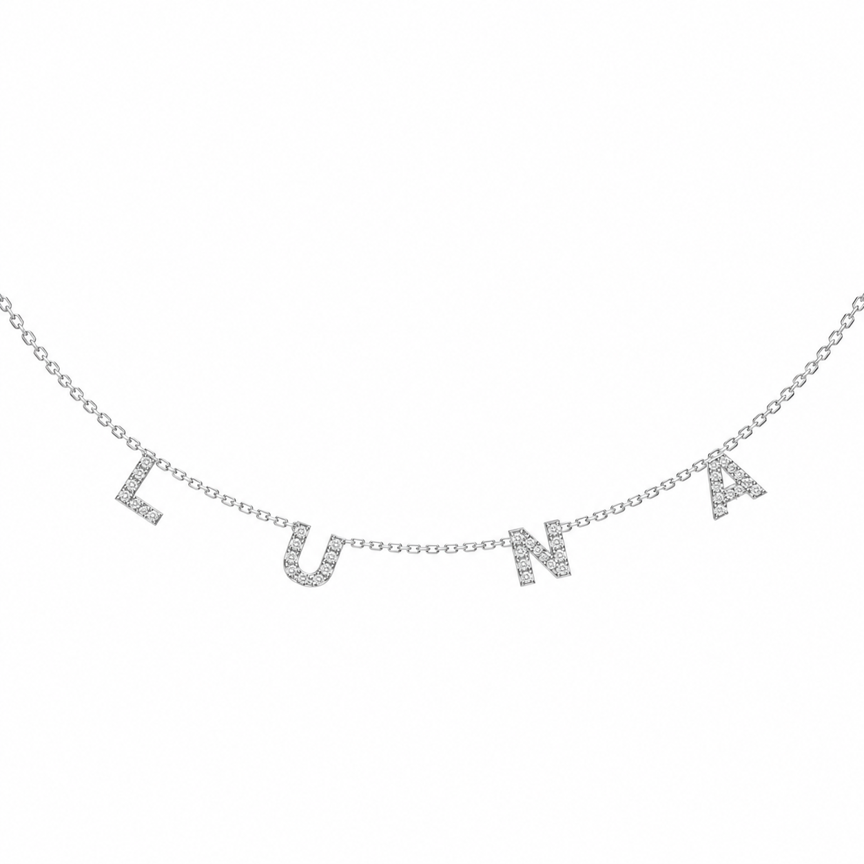 Personalized Spaced Letter Necklace