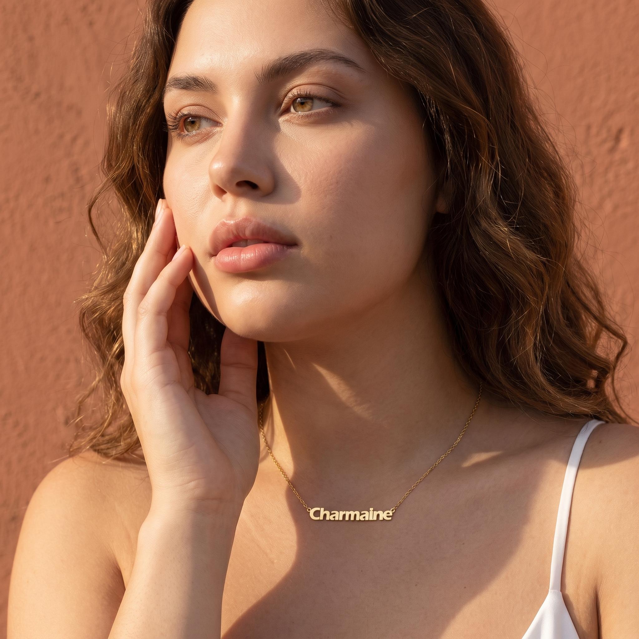 Personalized Name Necklace with Spark Accents - S925 Sterling Silver