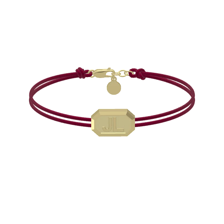 Personalized Initial Faceted Bead Bracelet - 925 Sterling Silver