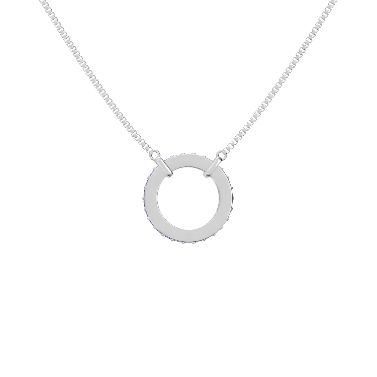 Personalized Family Circle Birthstone Necklace