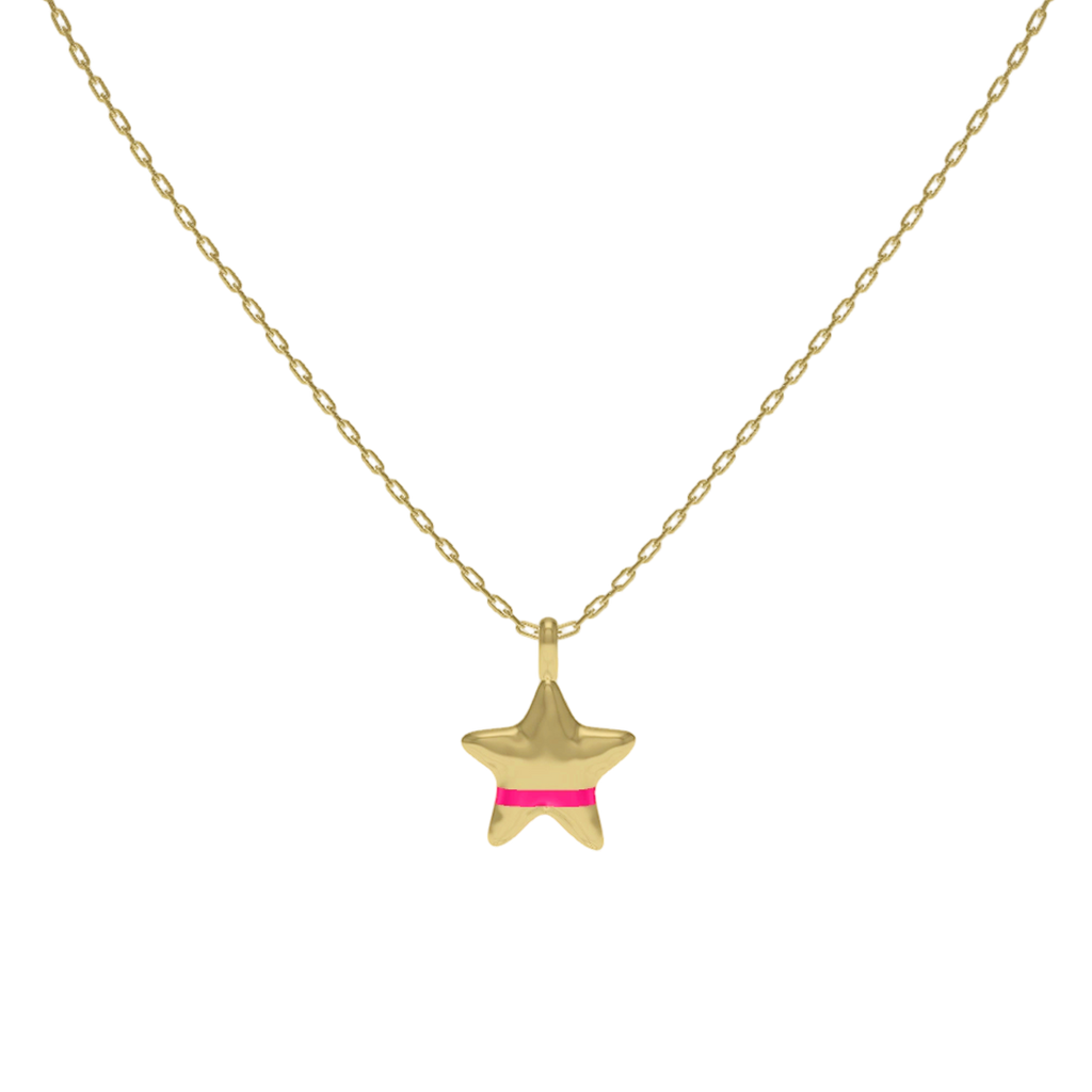 Star Fingerprint Necklace – Custom SoulPrint Enamel Pendant SN044