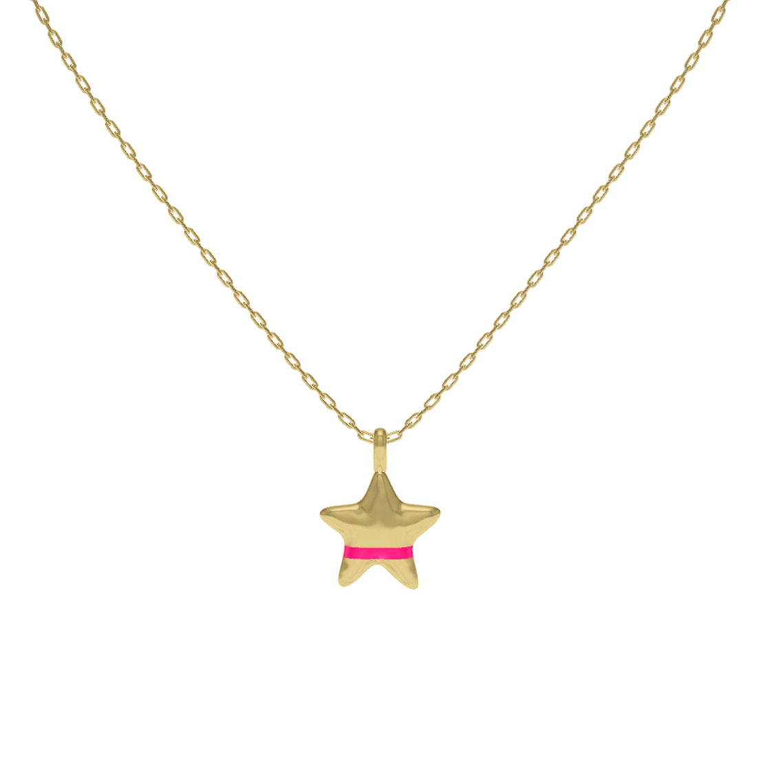 Star Fingerprint Necklace – Custom SoulPrint Enamel Pendant SN044