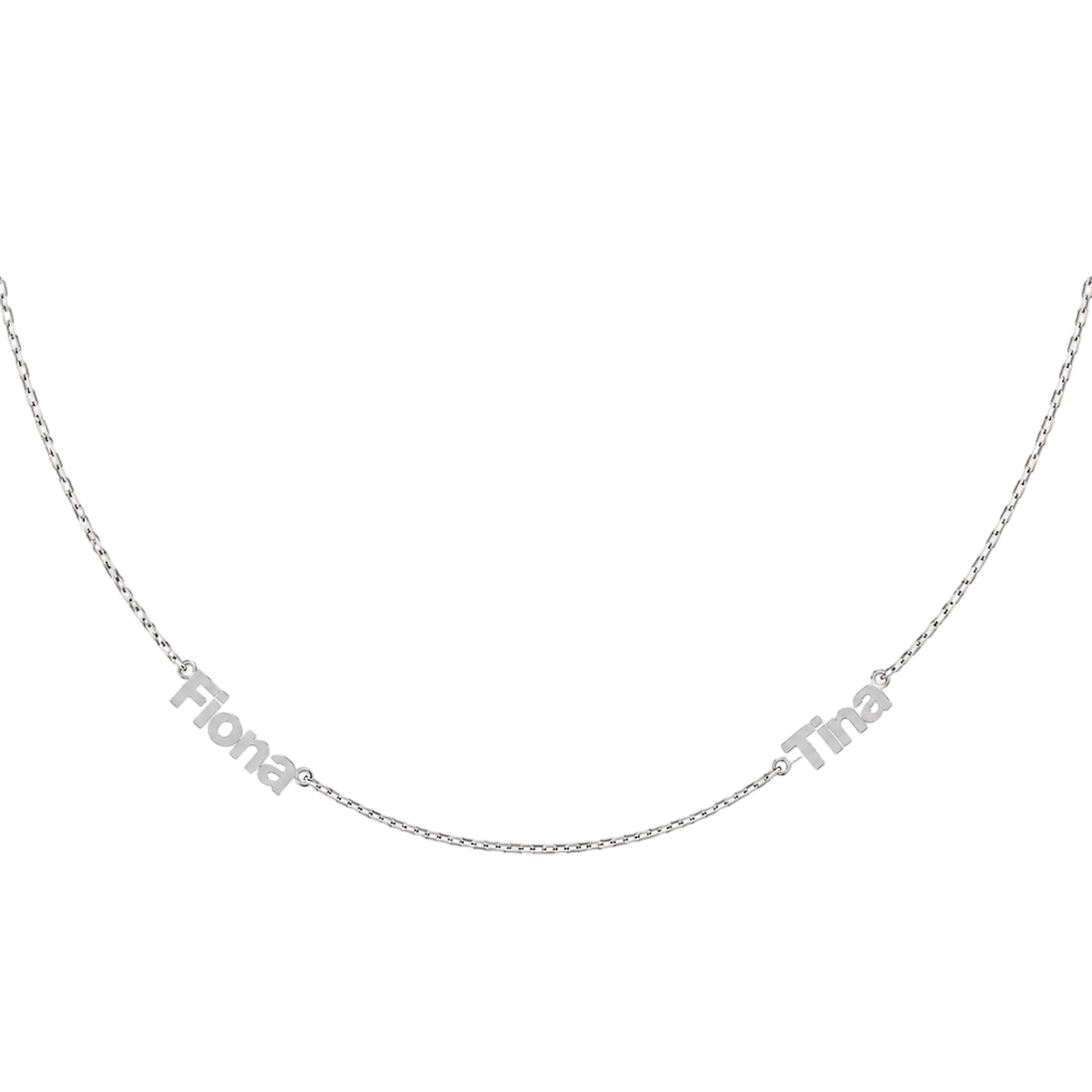 Double Name Necklace - Personalized Jewelry