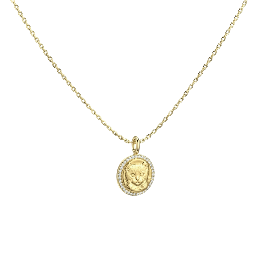 Custom Pet Photo Relief Pendant | 18K Gold Personalized Pet Memorial Necklace for Dog and Cat Lovers