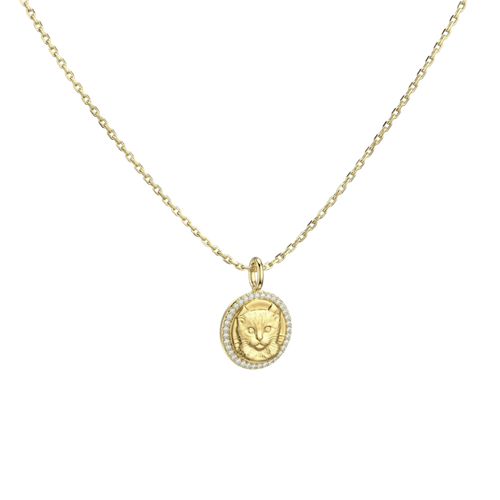 Custom Pet Photo Relief Pendant | 18K Gold Personalized Pet Memorial Necklace for Dog and Cat Lovers