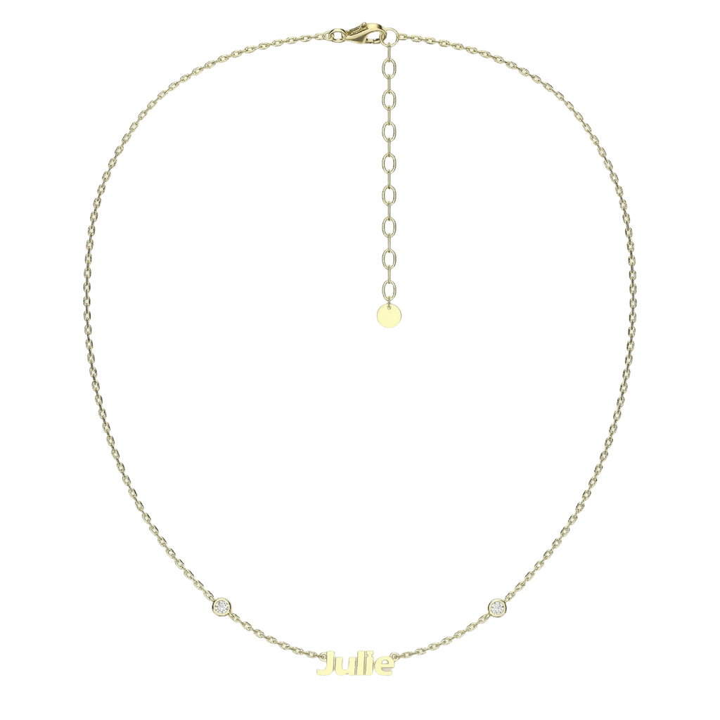Name Necklace with Emotional Spark SN015B