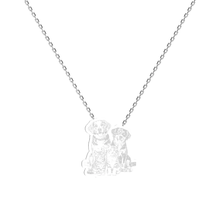 Custom 3D Pet Portrait Necklace