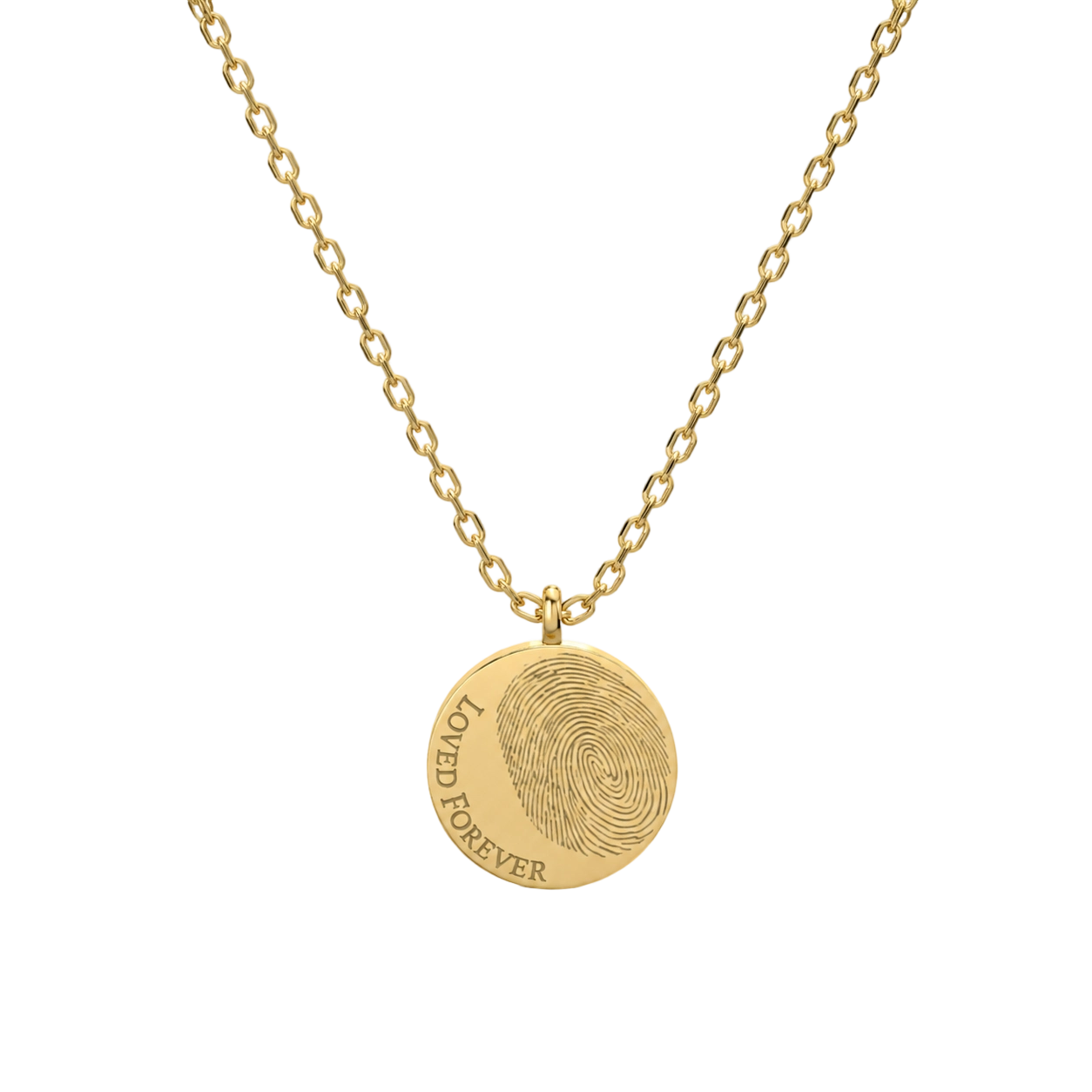 Personalized Fingerprint Keepsake Necklace – Custom Engraved Pendant
