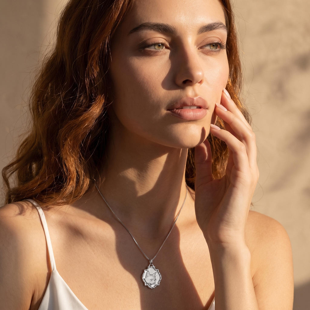 Pet Photo Relief Necklace-925 Sterling Silver