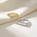 Custom Engraved Signet Ring for Women & Men – Personalized Couple Love Ring SR011