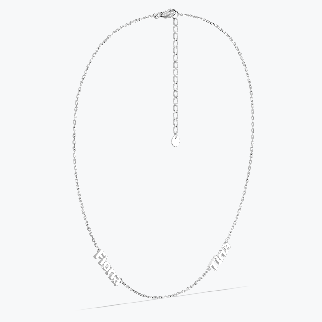Double Name Necklace - Personalized Jewelry