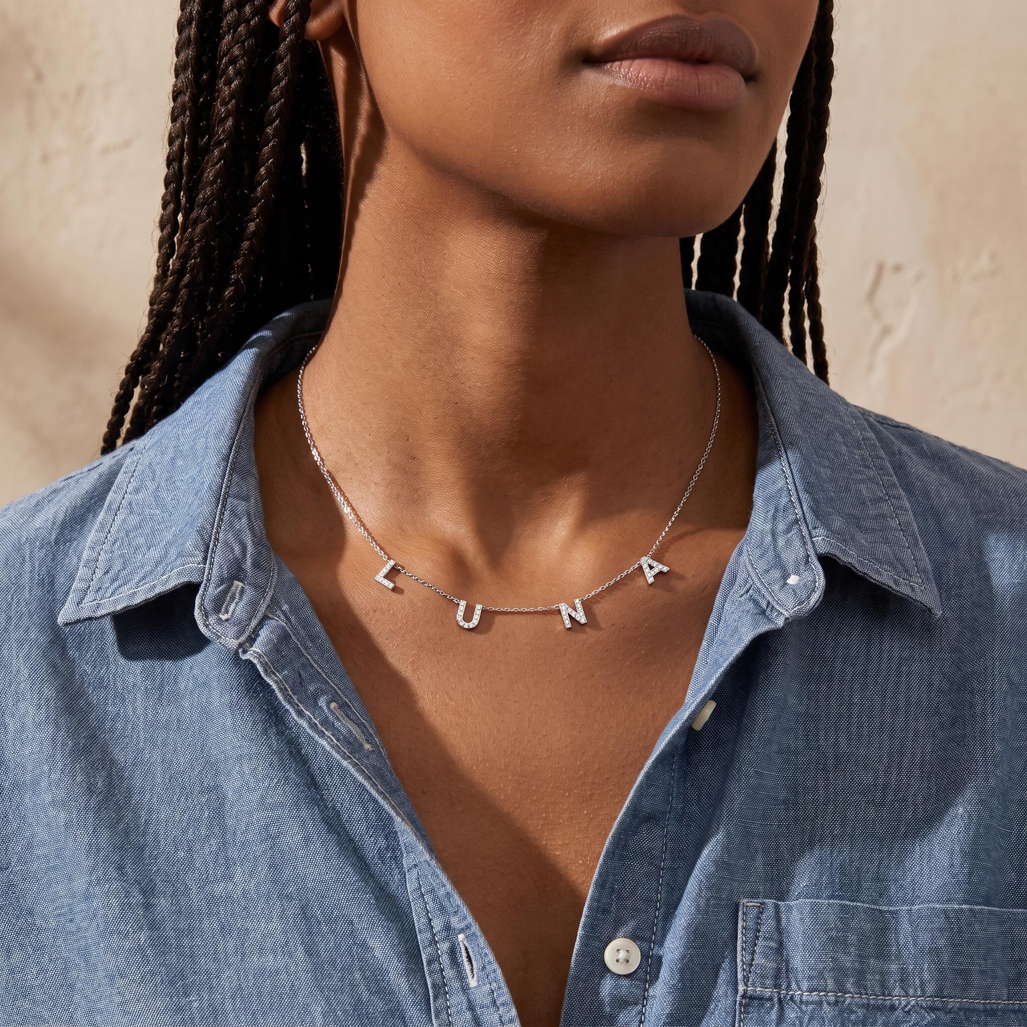 Personalized Spaced Letter Necklace