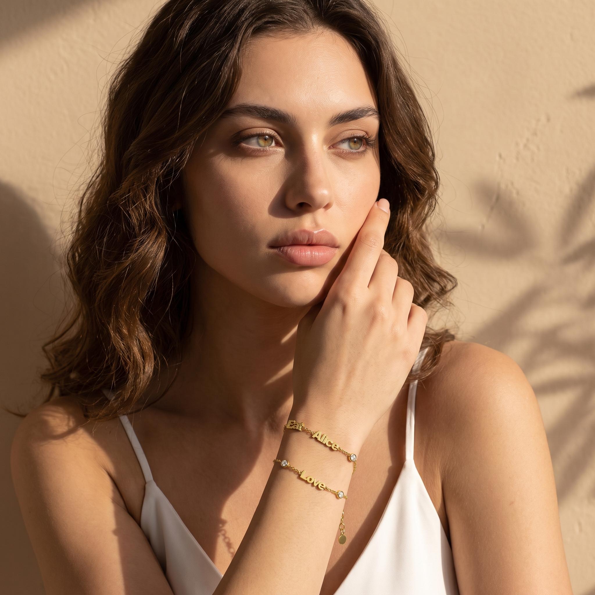 Bracelet prénom personnalisé | Bracelet famille et amour sur mesure SB002BR