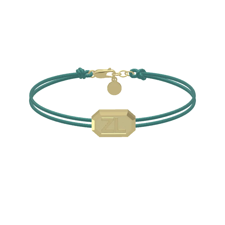 Personalized Initial Bracelet | 925 Sterling Silver Facet Bead Bracelet SB003G
