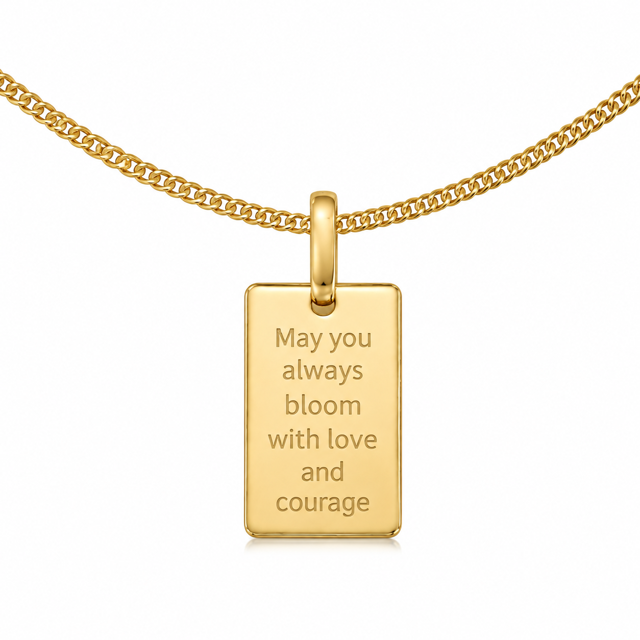 Pendentif rectangulaire plaqué rhodium, gravable, SP003