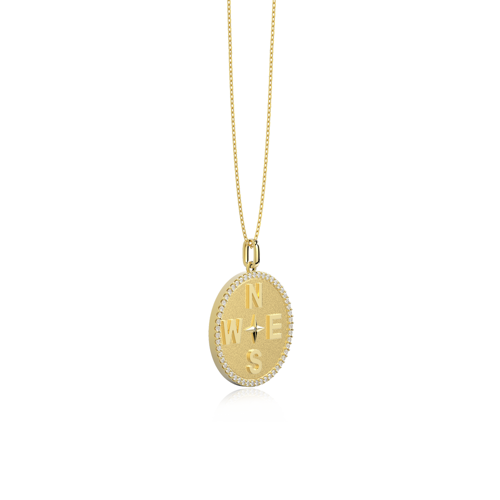 Personalized Medallion Necklace | Custom Letter & Lucky Symbol Pendant with Engraving or Photo Upload, 18K Gold Plated