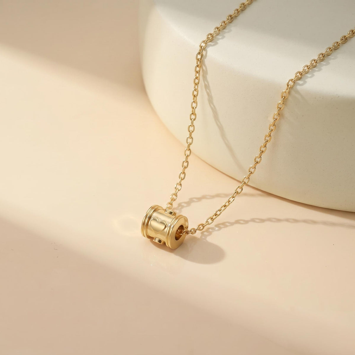 Collier Tournant Porte-Bonheur – Pendentif Rotatif Gravé Personnalisé, Bijou Double Face FortuneSN002L