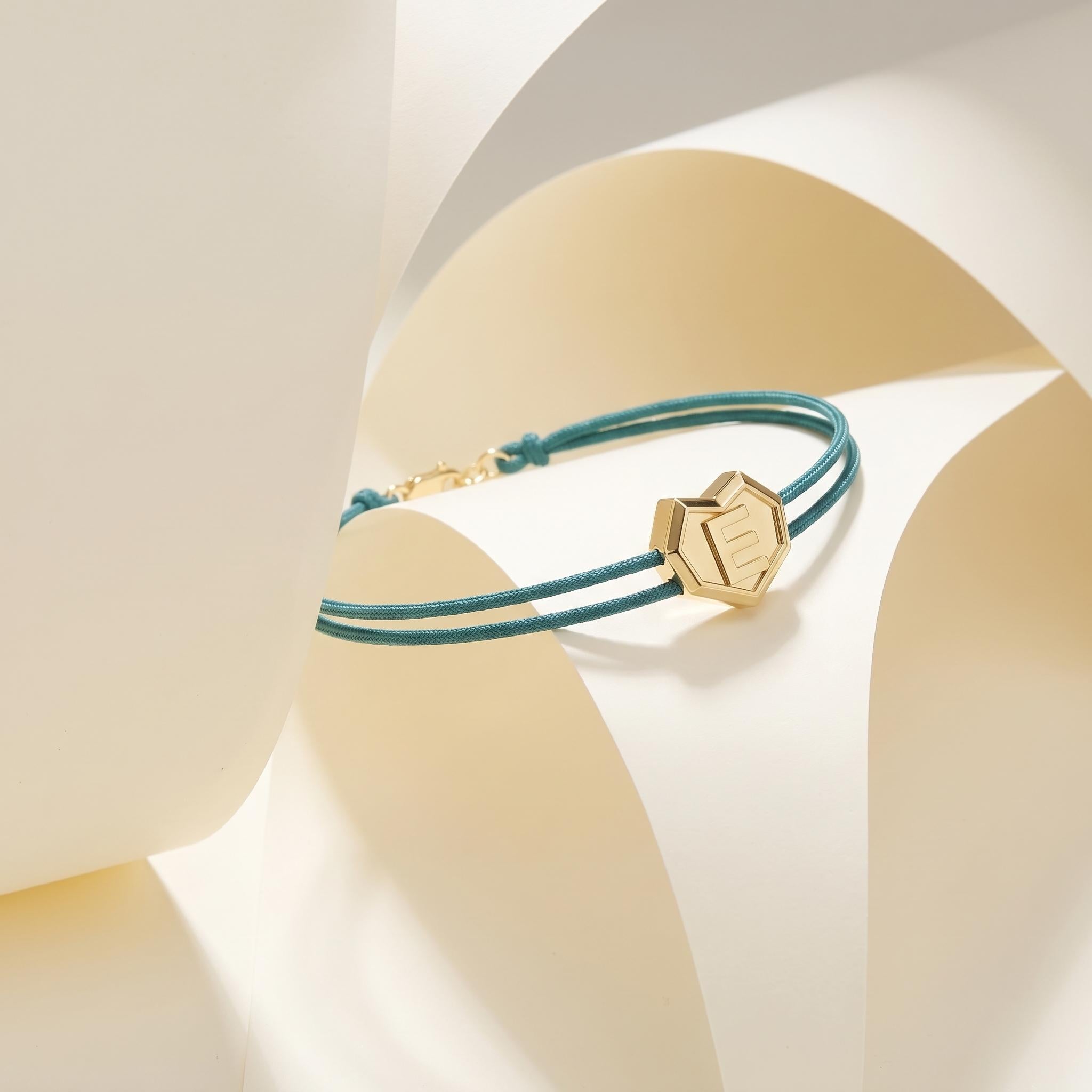 Personalized Initial Cord Bracelet – S925 Sterling Silver