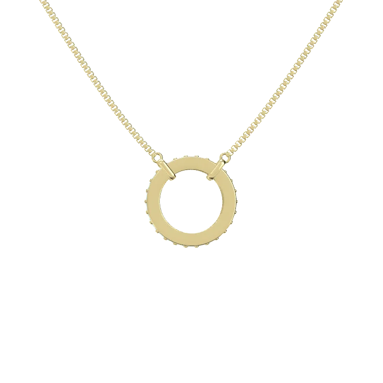 Personalized Family Circle Birthstone Necklace