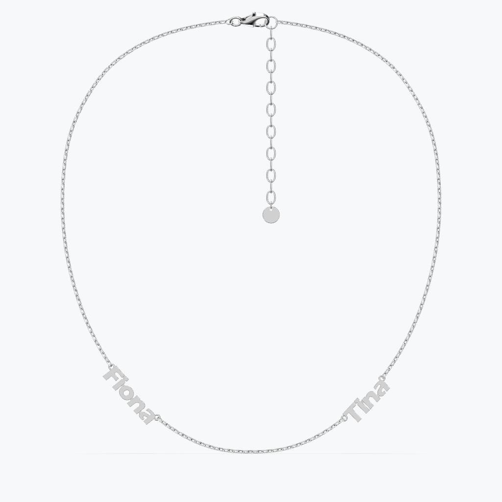 Double Name Necklace - Personalized Jewelry