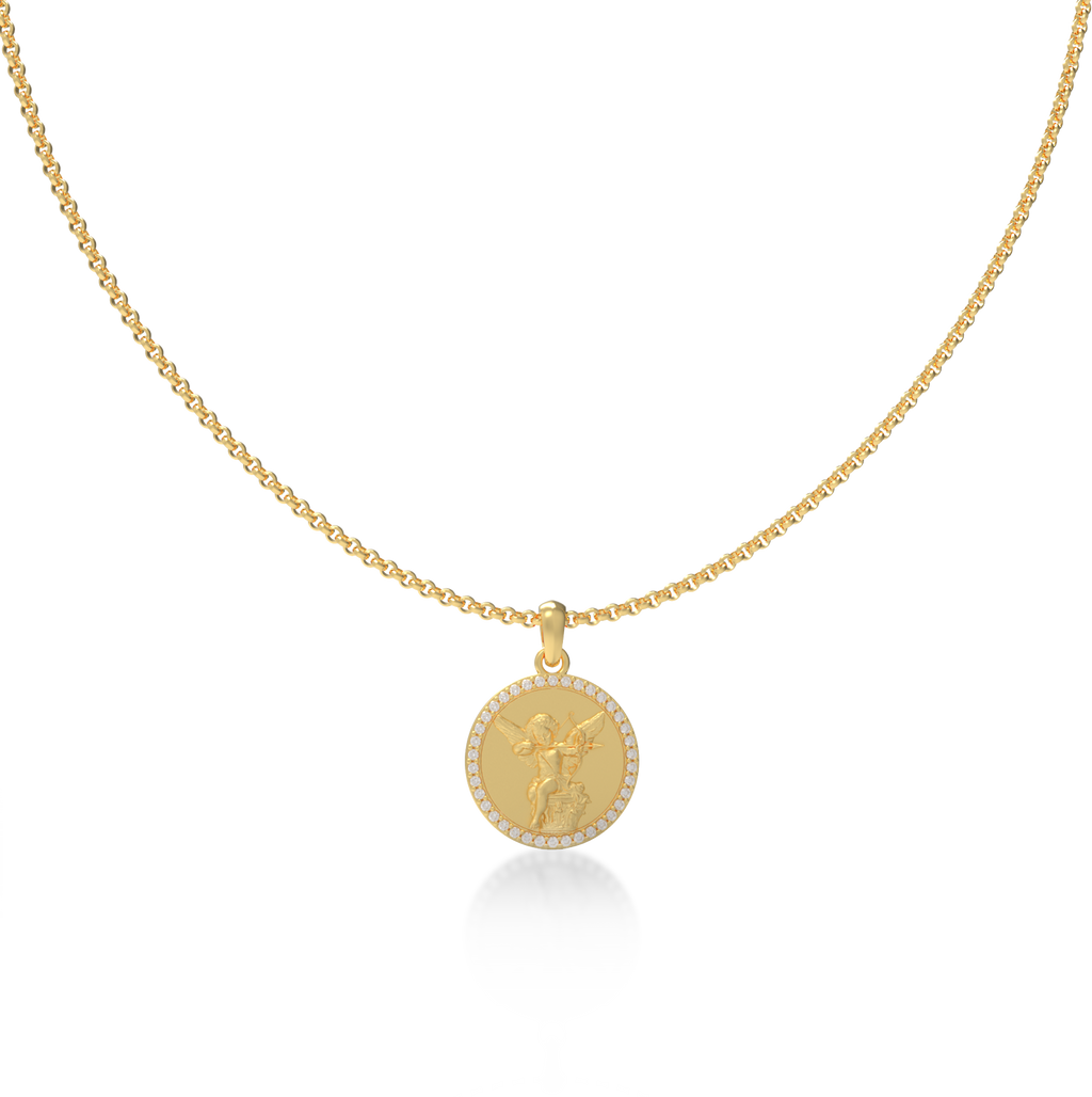 Custom Relief Necklace – Photo Engraved Halo Pendant, Memorial and Faith Jewelry with Back Engraving