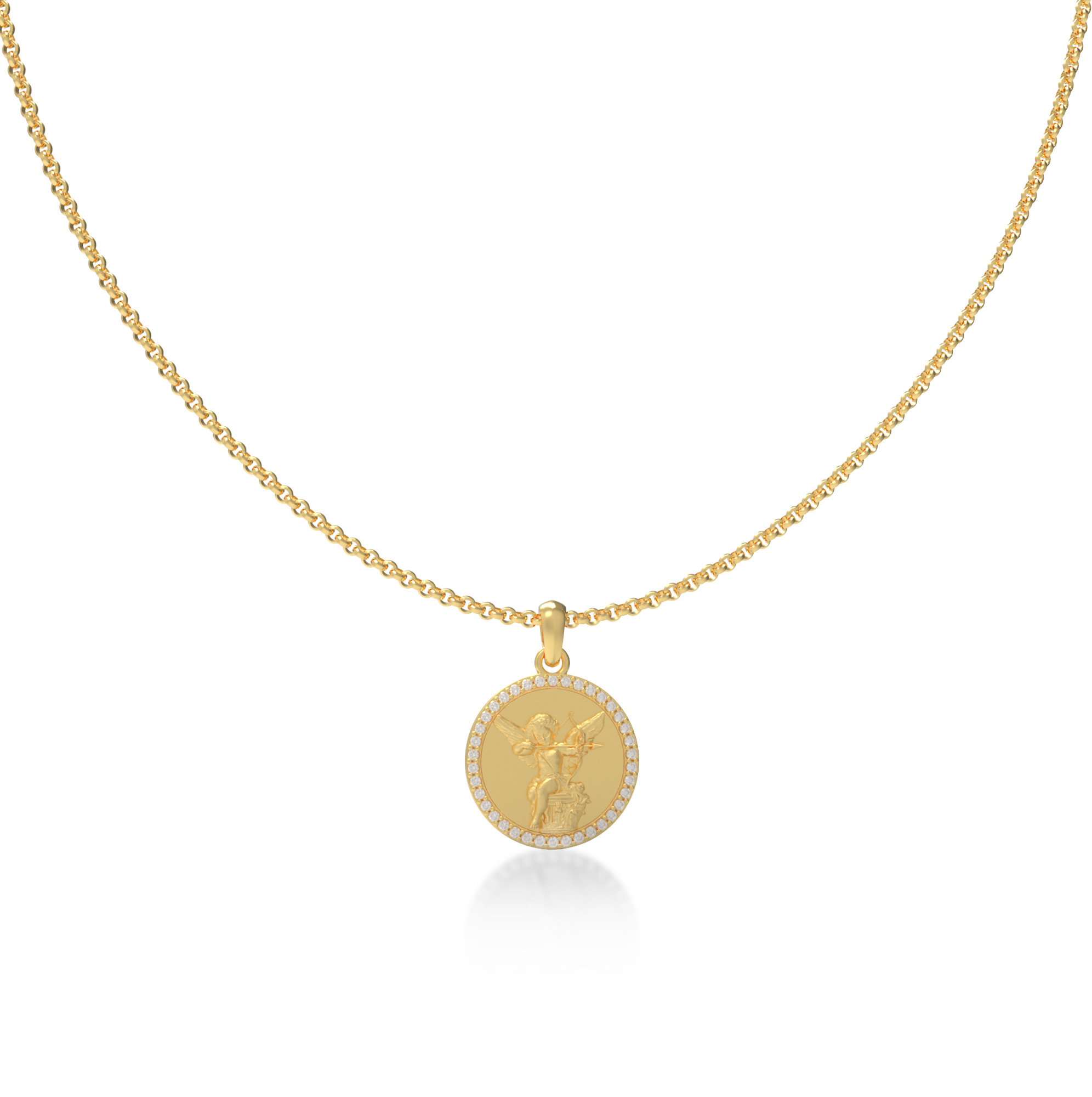 Custom Relief Necklace – Photo Engraved Halo Pendant, Memorial and Faith Jewelry with Back Engraving