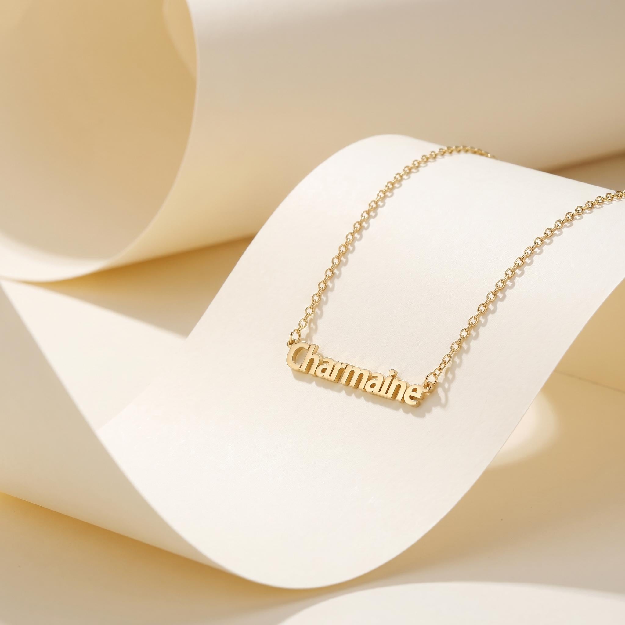 Personalized Name Necklace-18K Gold Plated