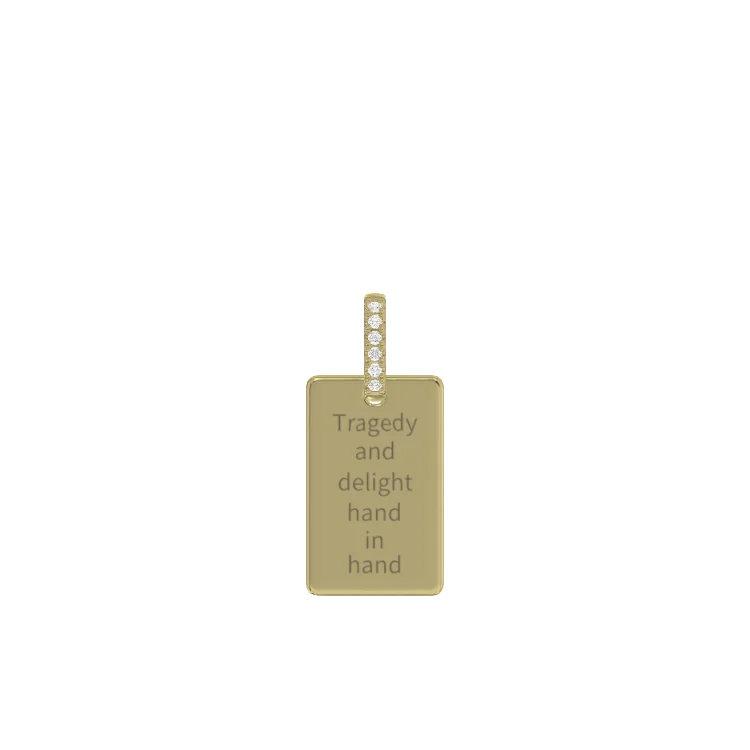 Personalized Photo Engraving Necklace, Double Side Custom Keepsake Pendant with Fingerprint and Message SP003