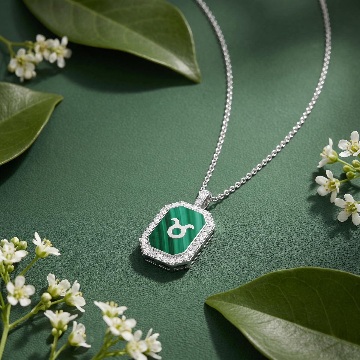 Personalized Zodiac Gemstone Necklace - S925 Sterling Silver