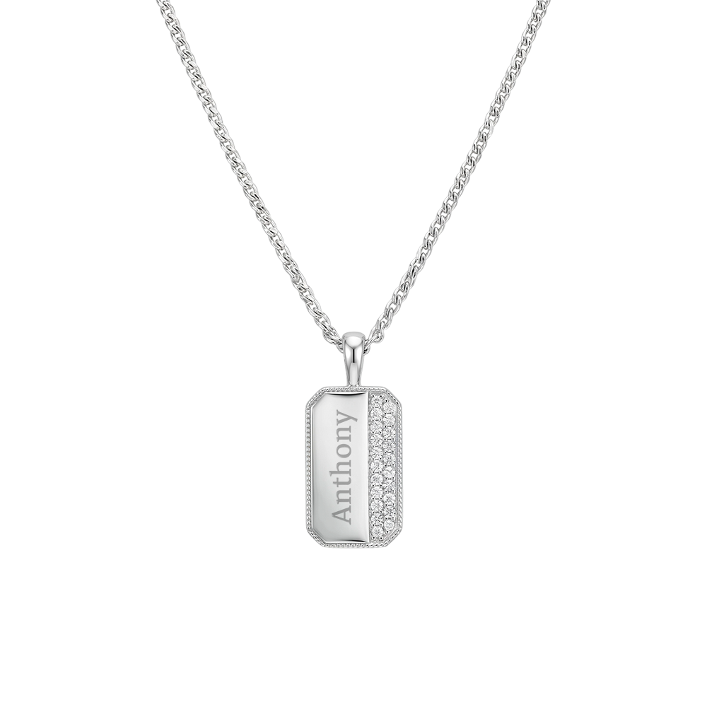 Personalized Engraved Tag Necklace