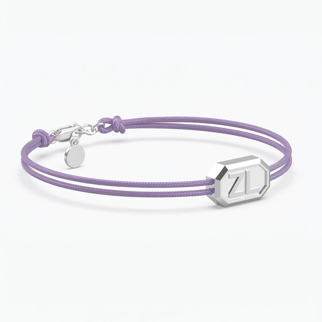 Personalized Fingerprint and Initial Bracelet-925 Sterling Silver