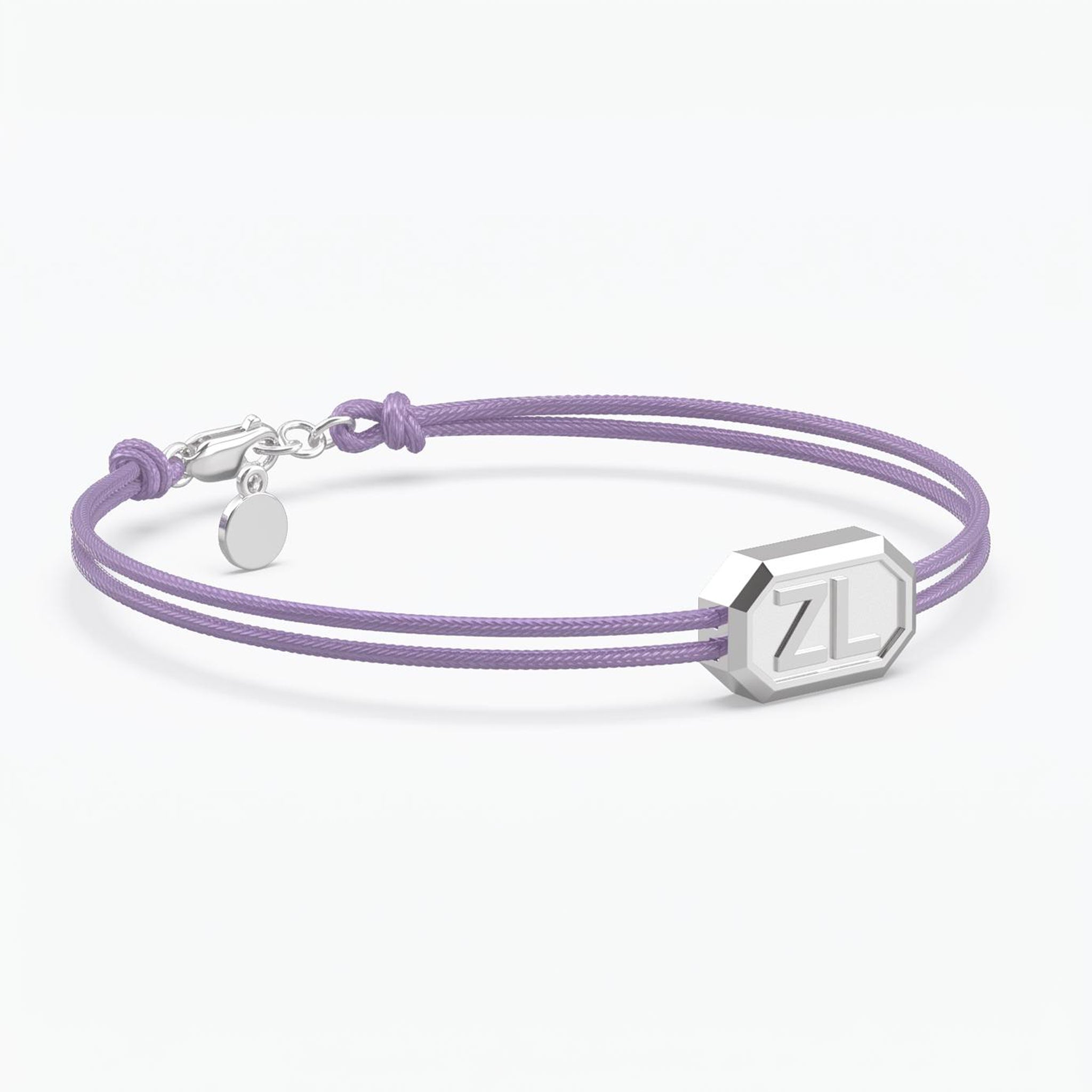 Personalized Fingerprint and Initial Bracelet-925 Sterling Silver
