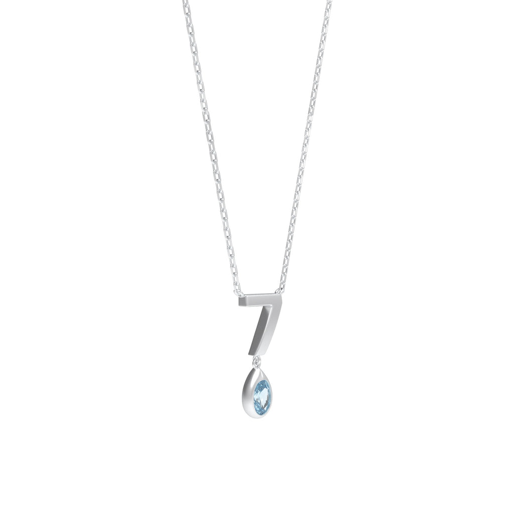 Personalized Number Birthstone Necklace – Custom Lucky Number Pendant with 12 Birthstones and Optional CZ Setting, Birthday Jewelry Gift
