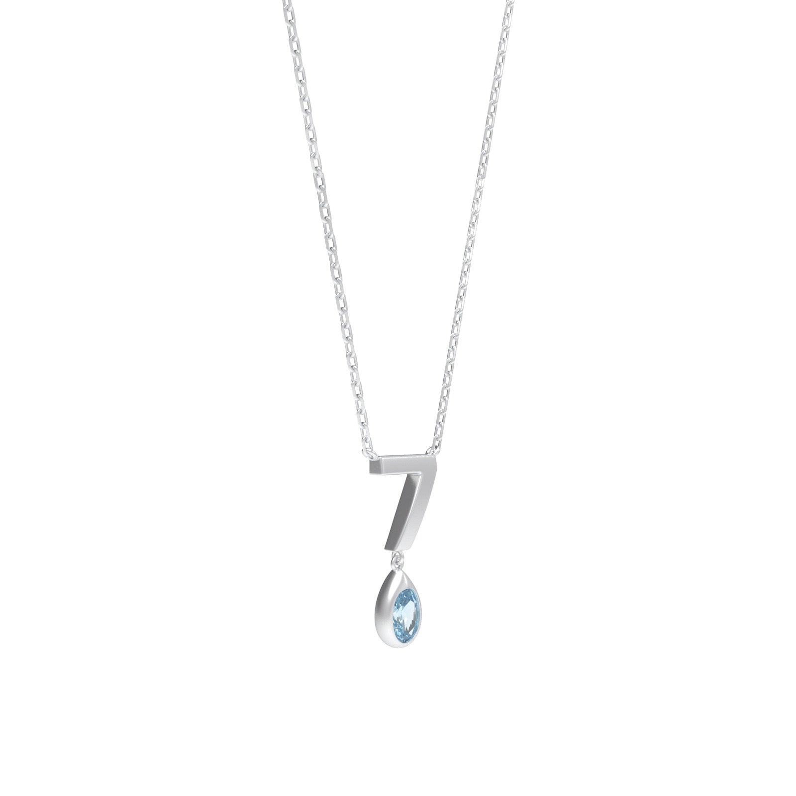 Personalized Number Birthstone Necklace – Custom Lucky Number Pendant with 12 Birthstones and Optional CZ Setting, Birthday Jewelry Gift