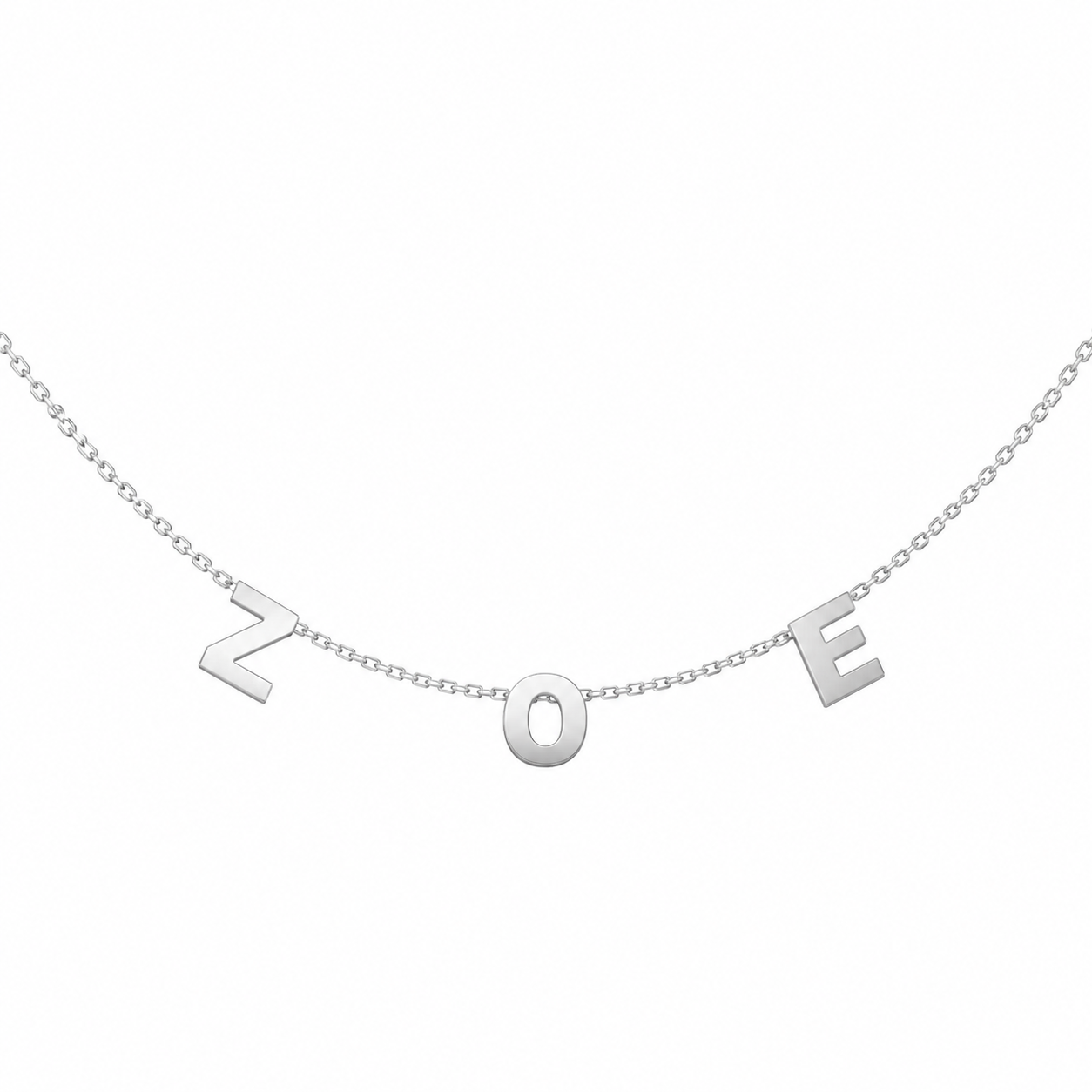 Personalized Spaced Letter Name Necklace