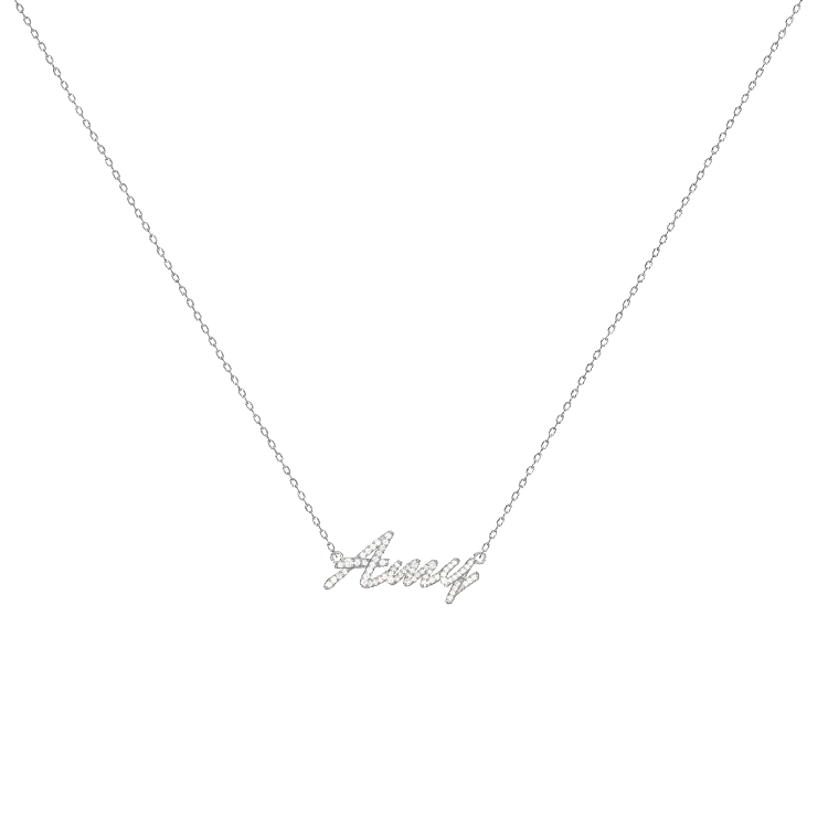 Collier prénom en écriture personnalisée – Collier prénom signature personnalisé, Bijou plaqué or 18 carats