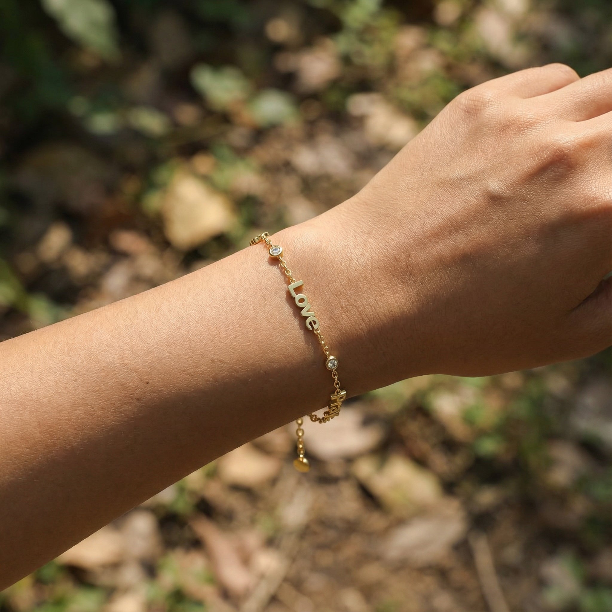 Personalized Gold Initial and Name Bracelet for Women, Faith Inspired Scripture Bracelet Gift for Her