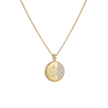 18K gold plated round commemorative necklace—custom engraved pendants, photo necklaces, faith jewelry, spiritual medal SN045
