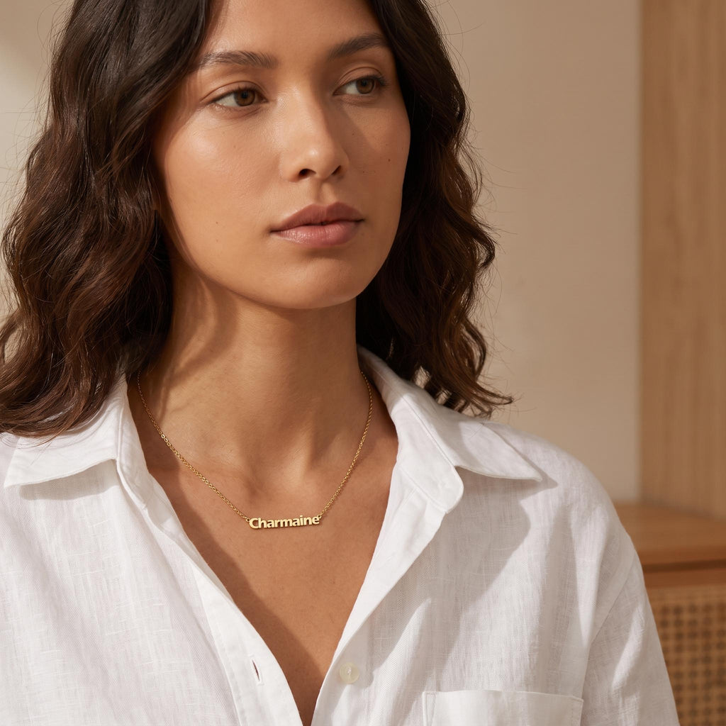 Personalized Name Necklace-18K Gold Plated