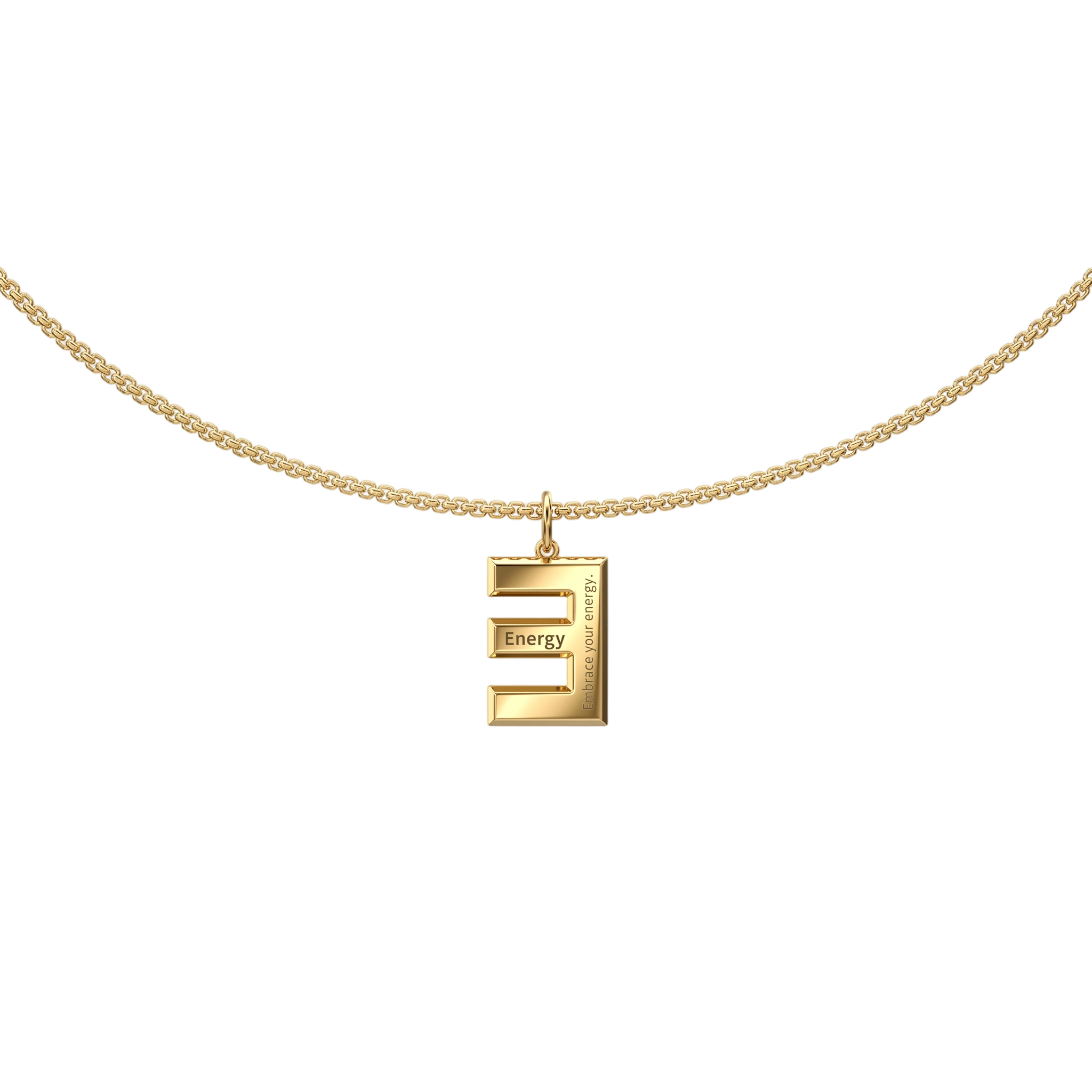 Personalized Initial Necklace for Men – Custom 3D Letter Pendant