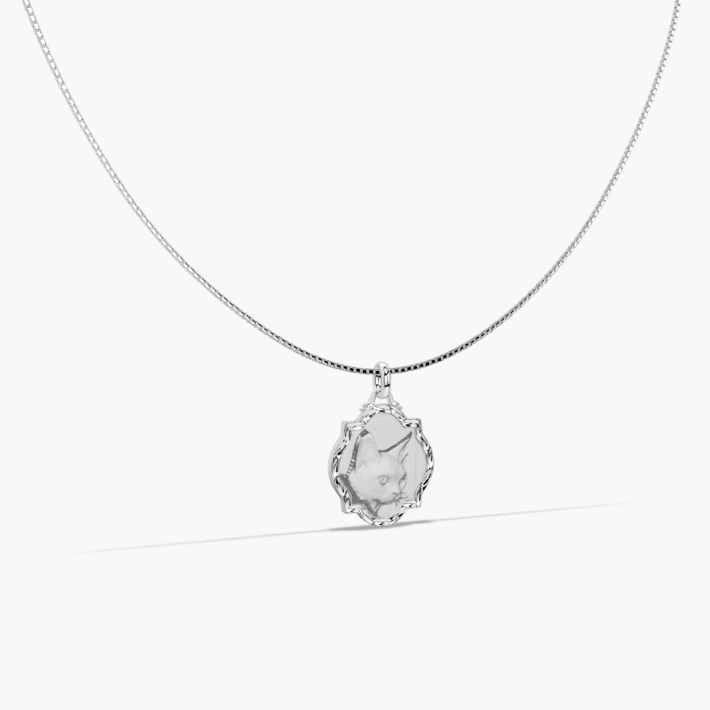 Pet Photo Relief Necklace-925 Sterling Silver