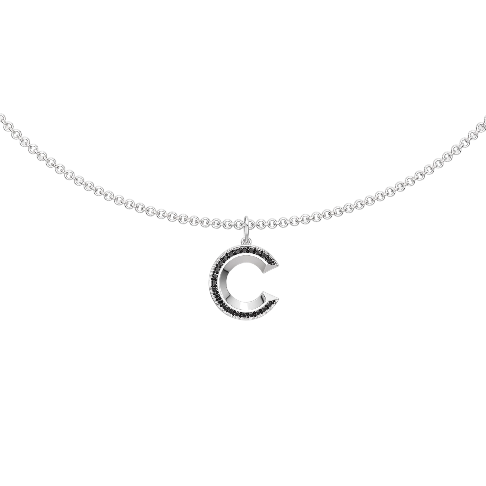 Personalized 3D Initial Necklace – Custom Letter Pendant
