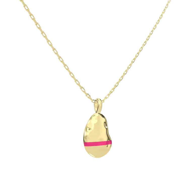 Personalized Star Fingerprint Necklace with Enamel Detail