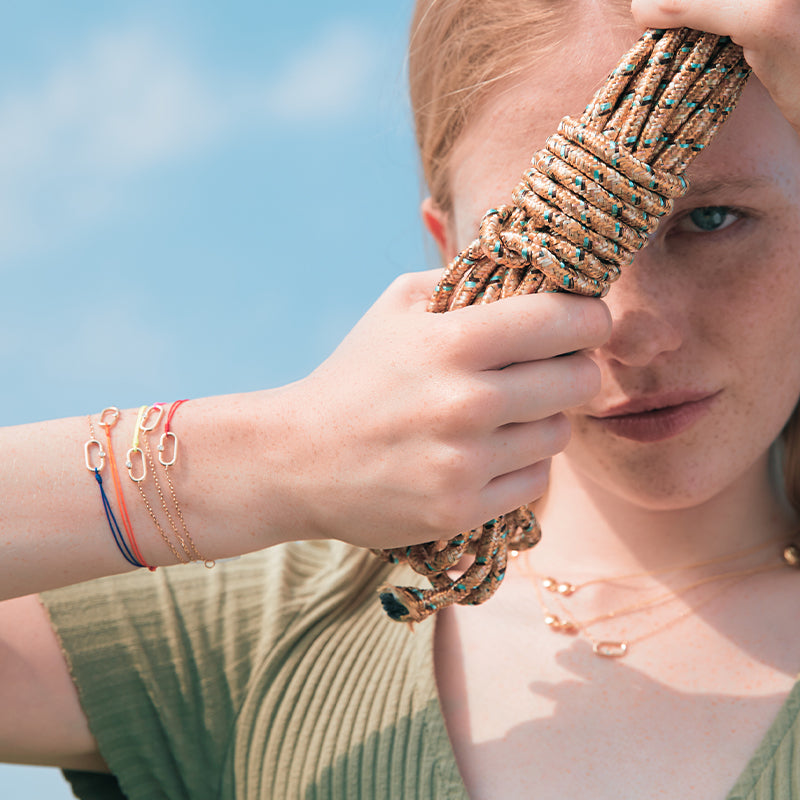 Geometric Link Lab Grown Diamond Bracelet