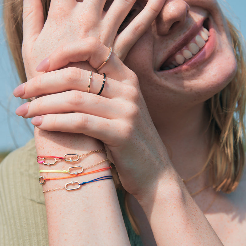 Geometric Link Lab Grown Diamond Bracelet